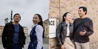 Pasutri kocak Hesti Purwadinata dan Edo Borne tampil menggemaskan saat liburan di London. Keduanya kerap tampil kembar dengan color coordinated [@hestipurwadinata]