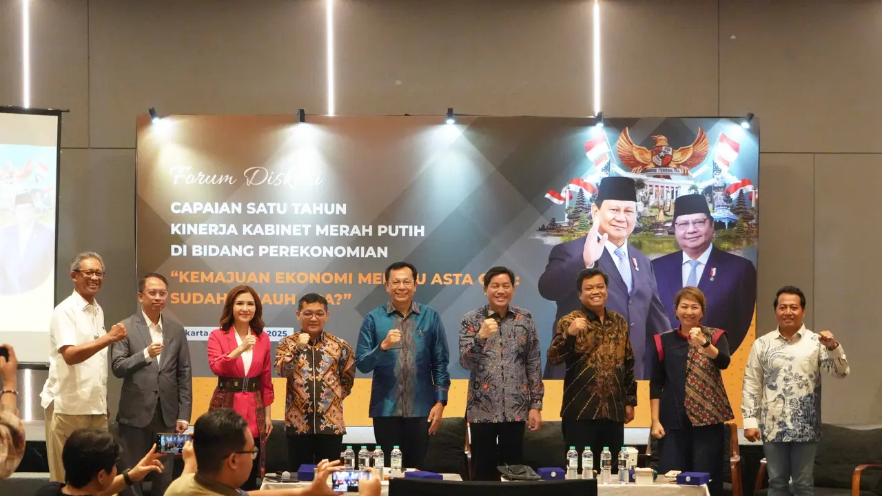 Forum Diskusi Publik Capaian Satu Tahun Kinerja Kabinet Merah Putih di Bidang Perekonomian “Kemajuan Ekonomi Menuju Asta Cita: Sudah Sejauh Apa?”, Senin (20/10/2025). (Dok Kemenko Perekonomian)
