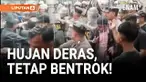 Aksi demo menuntut pembubaran DPR RI di Kota Binjai, Sumatera Utara, berakhir ricuh. Polisi dan massa terlibat saling dorong hingga adu pukul.