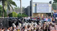 Simulasi Pengamanan Demonstrasi Pemilu 2024. (Dokumentasi Poplda Banten).