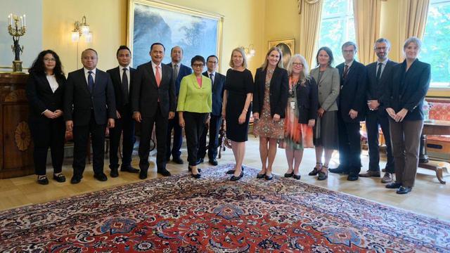 Kunjungan kerja Menteri Luar Negeri (Menlu) Retno Marsudi ke Oslo, Norwegia pada 12-13 Juni 2023. (Dok: Twitter/@Menlu_RI)