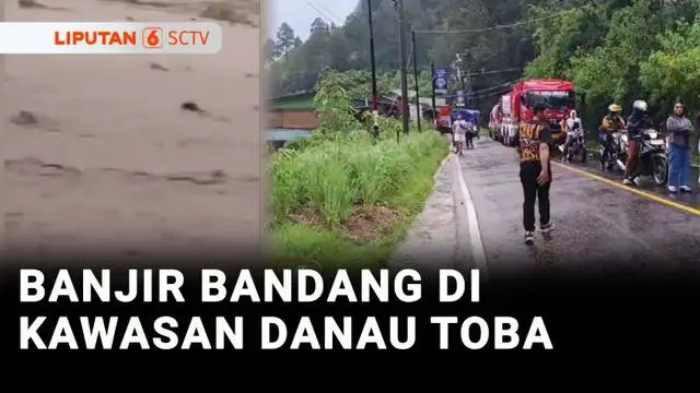Banjir bandang dan longsor melanda kawasan wisata Danau Toba di Parapat, Kabupaten Simalungun, Sumatra Utara, Minggu sore. Banjir merendam rumah, tempat usaha, dan memutus akses jalan utama menuju Danau Toba.