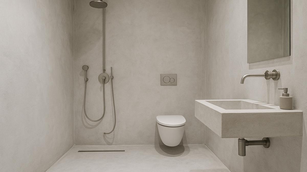 7 Model Kamar Mandi dengan Dinding Plester Aci Minimalis, Estetik dan Hemat Biaya