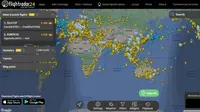 Tampilan situs Flightradar24