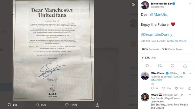 Surat Edwin van der Sar