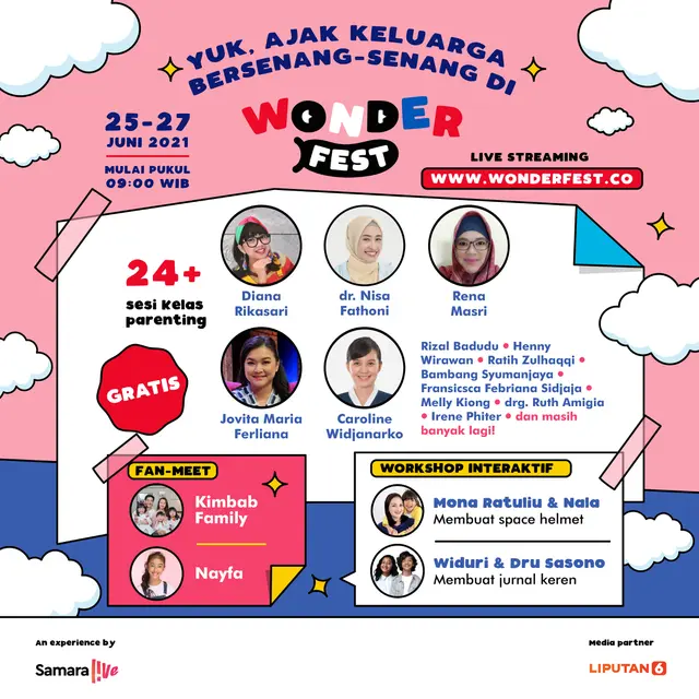 Beragam Acara Seru soal Anak dan Keluarga Bakal Hadir di Wonderfest 2021