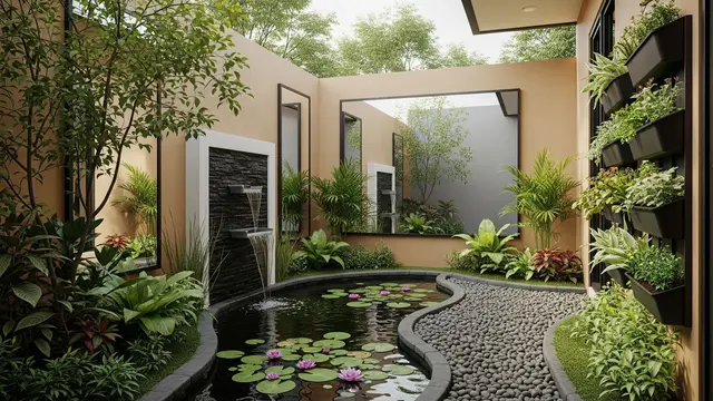 Model Rumah Kecil dengan Taman Mungil 2025/ Ilustrasi AI