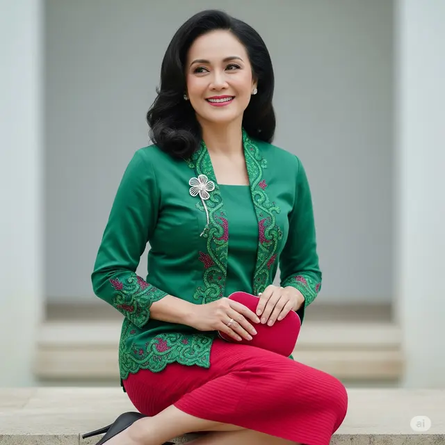 Model Baju Batik untuk Usia 50-an. Foto: Gemini