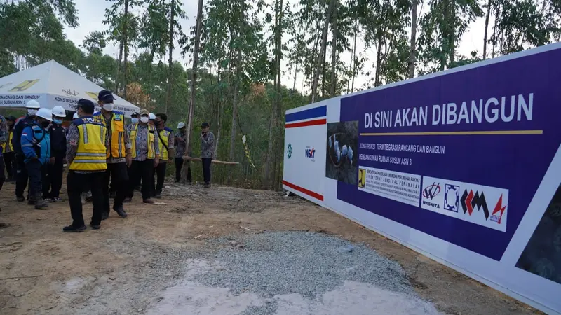 Kementerian PUPR telah melaksanakan Penandatanganan Kontrak Paket Pekerjaan Pembangunan 47 Tower Rumah Susun ASN-Hankam di KIPP IKN Nusantara. (Dok Kementerian PUPR)
