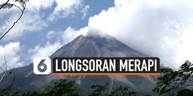 VIDEO: Puluhan Kali Guguran Material dari Puncak Gunung Merapi