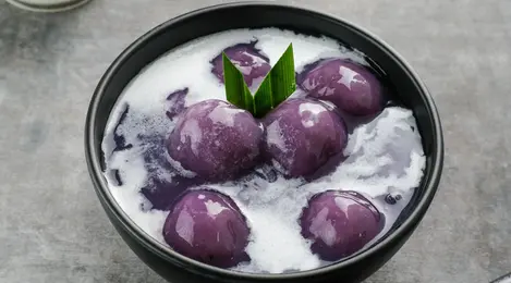 bubur sumsum candil ubi ungu