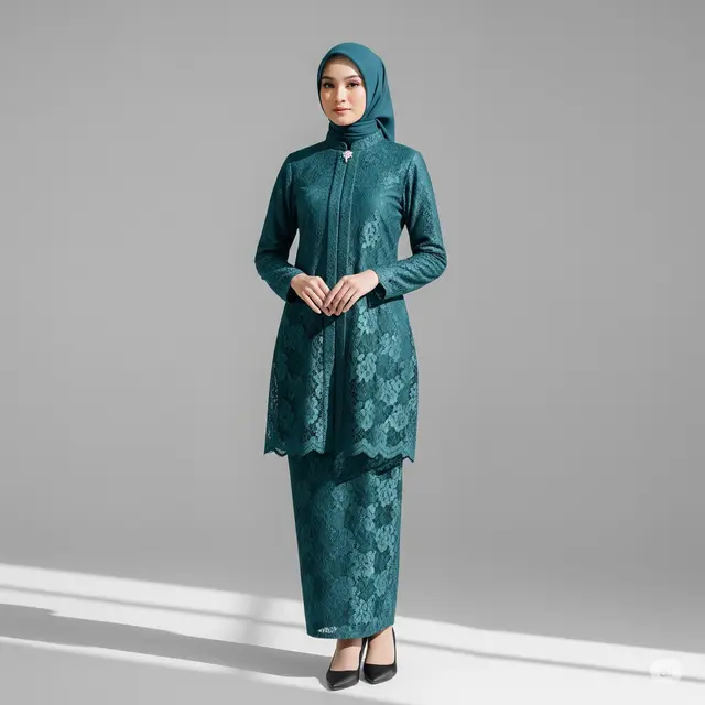6 Model Baju Gamis Emerald Blue Terbaik untuk Tampil Elegan di Setiap Acara