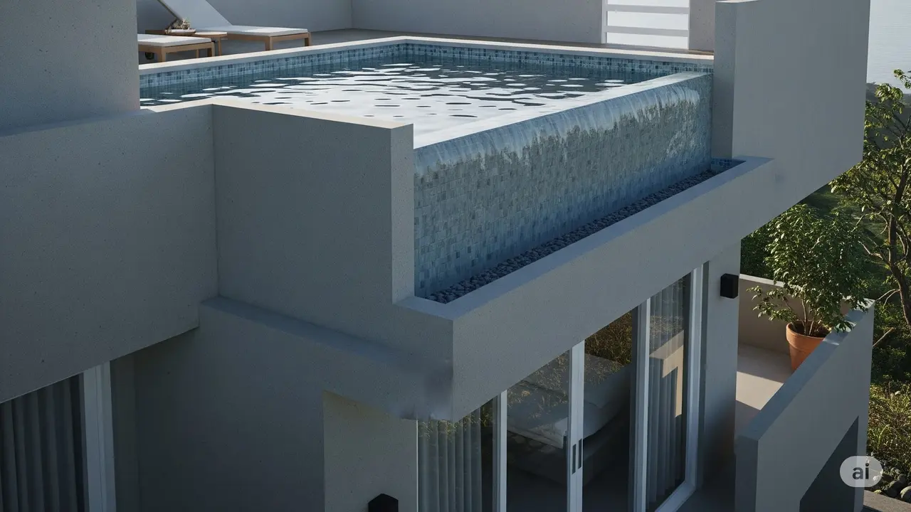 Kolam Renang di Rumah Sederhana