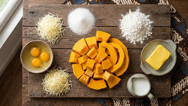 Resep Bolu Labu Kuning Kukus Keju (AI Generated)