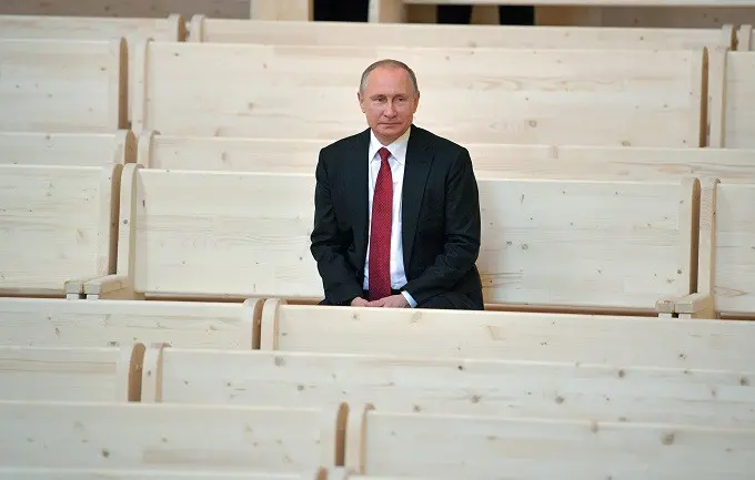 Presiden Rusia Vladimir Putin (Alexei Druzhinin/Sputnik, Kremlin Pool Photo via AP)