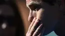 Fernando Gago berbicara kepada pers saat sesi latihan di markas Federasi Sepak Bola Spanyol (RFEF) di Las Rozas, Madrid pada 6 Desember 2018. Gelandang bertahan itu tiga kali mengalami kerusakan parah pada tendon Achilles, sementara tendon di lututnya juga rusak dua kali. (GABRIEL BOUYS/AFP)