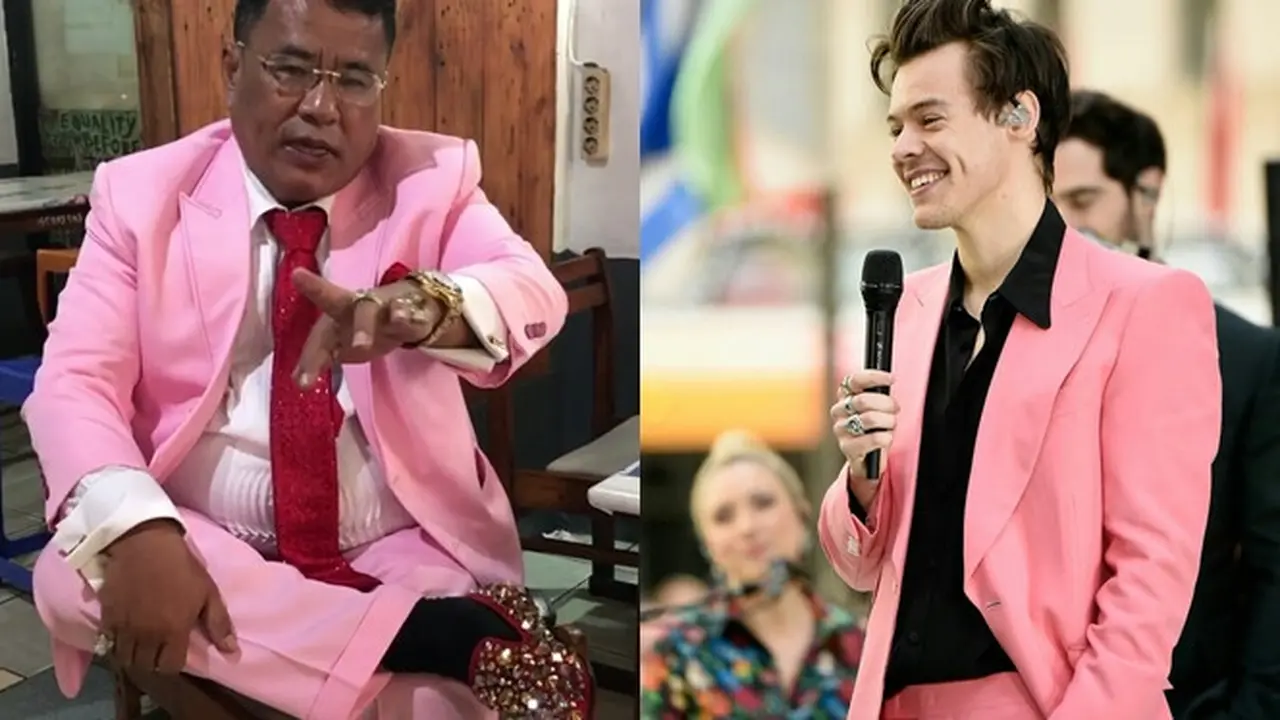 7 Potret Gaya Hotman Paris yang Mirip Harry Styles