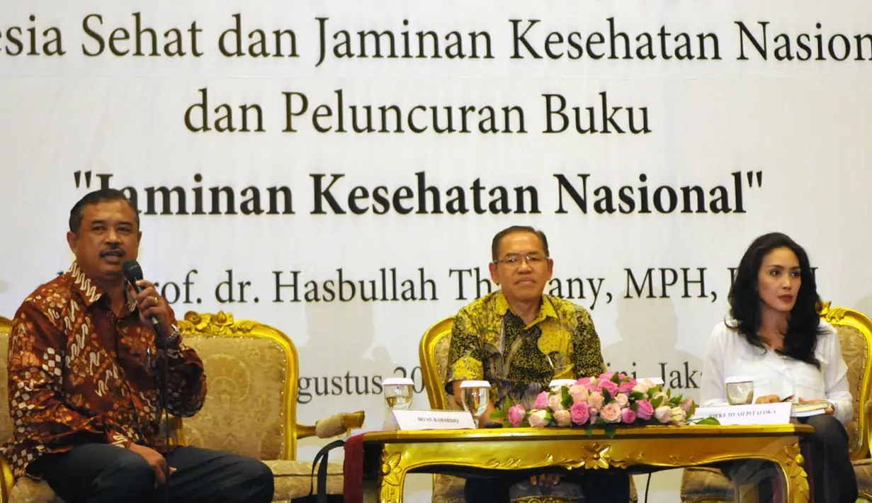 Selasa (26/8/2014), sebuah diskusi publik bertema Indonesia Sehat dan Jaminan Kesehatan Nasional dihelat di Jakarta. (Liputan6.com/Panji Diksana)