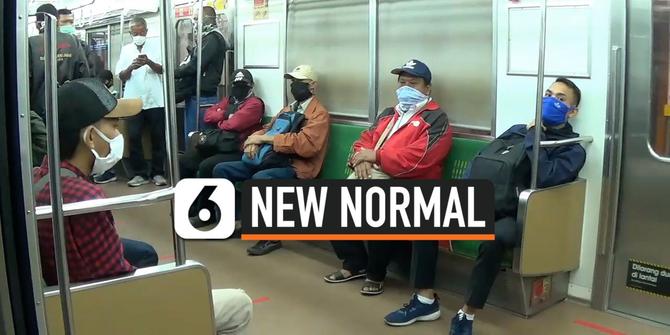 VIDEO: New  Normal, Pengguna KRL Antre di Stasiun Lebih Pagi