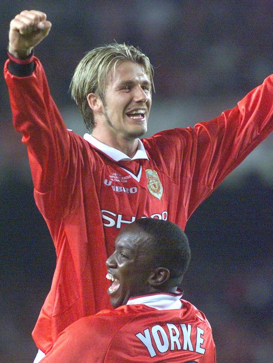 David Beckham menempati urutan ketiga pemain yang dijual Manchester United dengan harga transfer terbesar sepanjang sejarah klub, Beckham dijual ke Real Madrid pada musim 2003-2004 sebesar 37,5 juta pounds. (AFP/ Eric Cabanis)