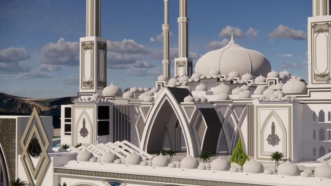 Masjid Agung 1001 Kubah, Sambas, Kalbar. (Foto: FB Mesjid Agung Sambas 1001 Kubah)