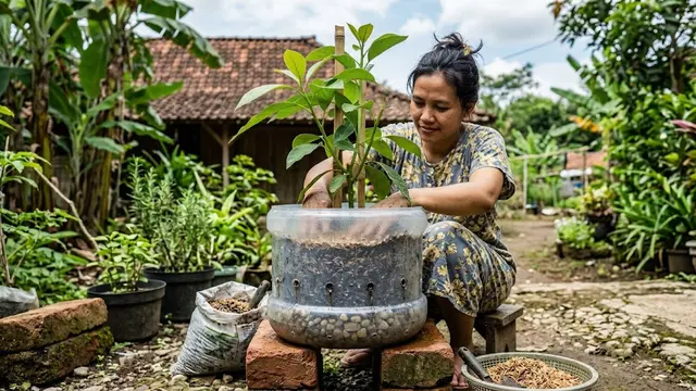 Cara Membuat Pot Galon Anti Becek untuk Alpukat