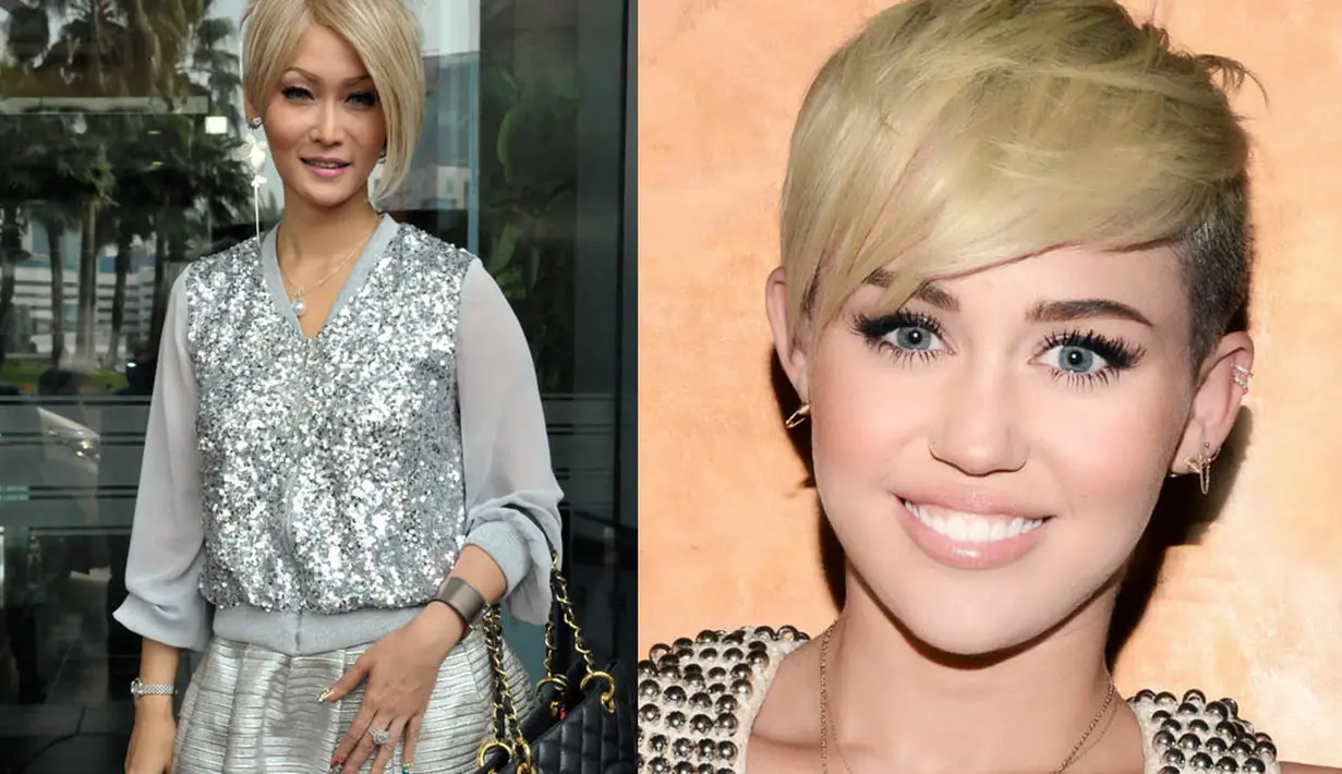 Inul Daratista kembali memirangkan rambutnya. Kali ini, pemilik goyang ngebor itu mengaku terinspirasi dari vokalis Roxette, Marie Fredriksson dan Miley Cyrus. (Istimewa)
