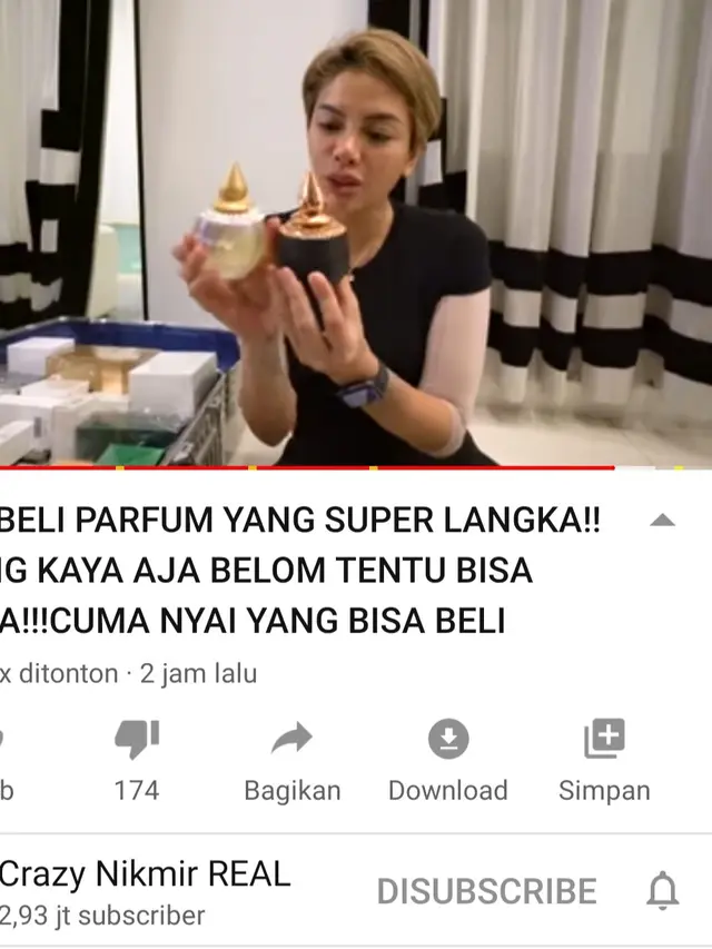 Unggahan Nikita Mirzani. (Foto: YouTube Crazy Nikmir REAL)
