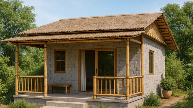 7 Model Rumah Kecil tapi Cantik dari Batako dan Bambu, Natural dan Terjangkau di 2025
