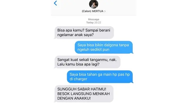 5 Chat Kocak ke Calon Mertua Ini Bikin Ketawa