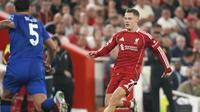 Aksi Florian Wirtz&nbsp;di laga Liverpool vs Bournemouth di Anfield, Sabtu (16/08/2025) dini hari WIB. (AP Photo/Ian Hodgson).