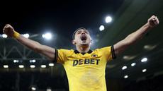 Andre Trindade menjadi mimpi buruk Liverpool saat bertandang ke markas Wolverhampton dalam laga lanjutan Liga Inggris 2025/2026 di Molineux Stadium, Wolverhampton, Inggris, Selasa (03/03/2026) waktu setempat. (AFP/Darren Staples)