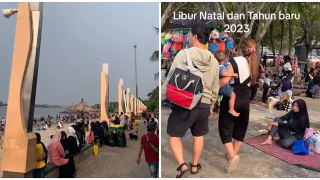 6 Potret Tempat Wisata Penuh Orang saat Libur Nataru, Niat Healing Malah Pusing