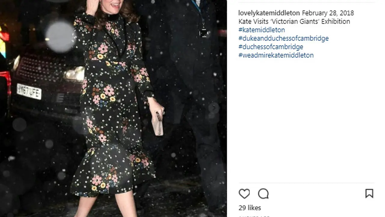 Kate Middleton Tembus Udara Dingin dengan Gaun Floral