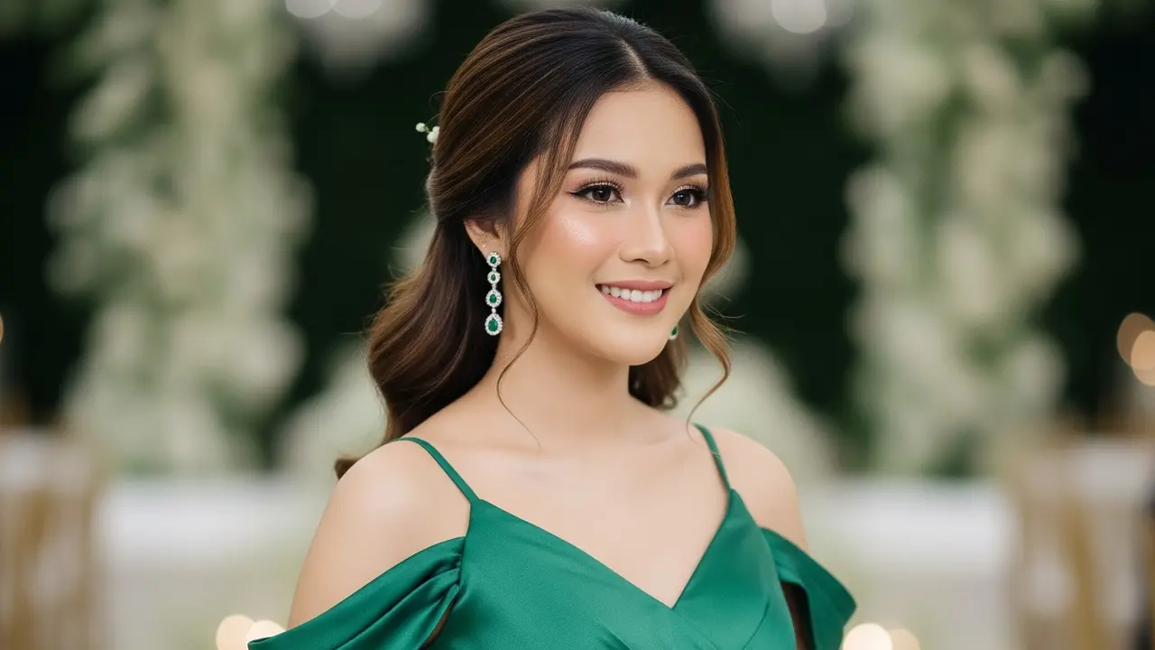 Baju Bridesmaid Non Hijab ala Selebriti (Gemini AI)