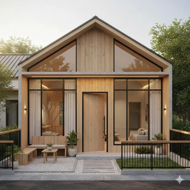 Desain Rumah Type 21 Minimalis Gaya Japandi