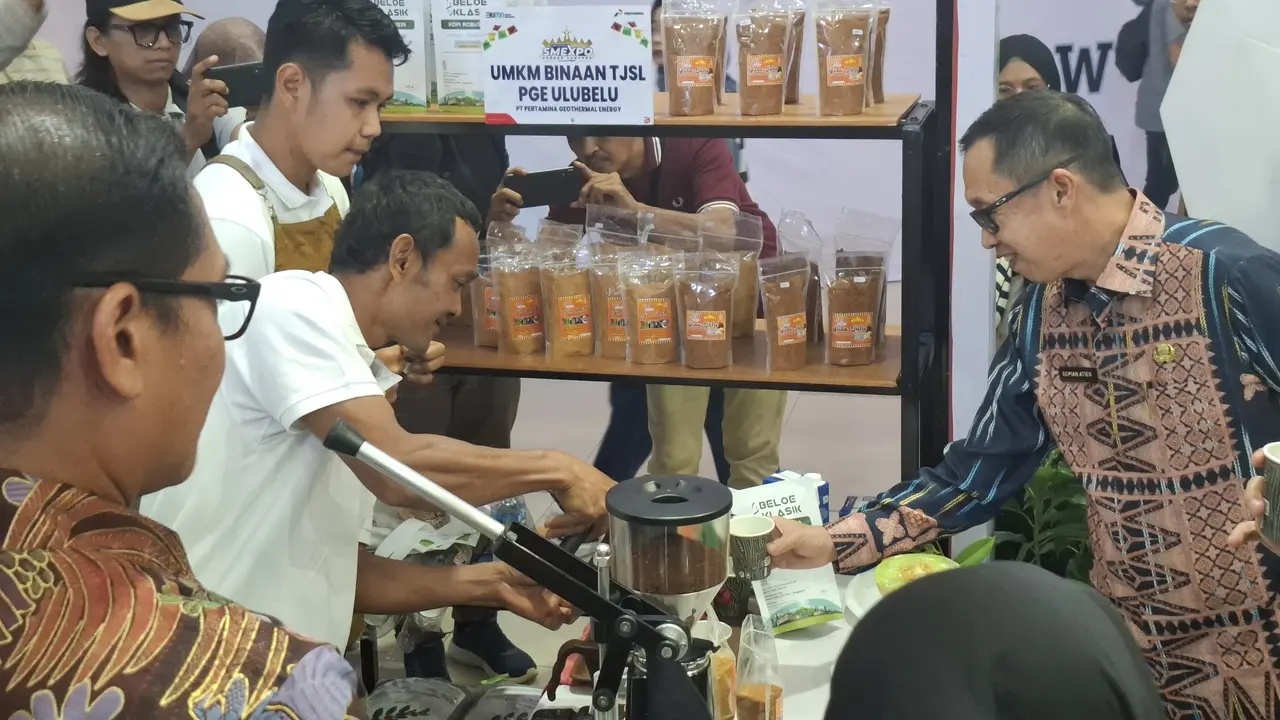 Ajang pameran Pertamina SMEXPO Bandar Lampung 2024 di kawasan Mall Boemi Kedaton. Foto : (Liputan6.com/Ardi).