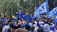 Partai Amanat Nasional (PAN) resmi mendaftarkan bakal calon legislatif (Bacaleg) ke Komisi Pemilihan Umum (KPU) RI, Jakarta Pusat, Jumat (12/5/2023). (Liputan6.com/Winda Nelfira)