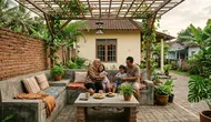 8 Desain Area Santai Permanen dari Semen dan Bata Ekspos, Cocok untuk Family Time