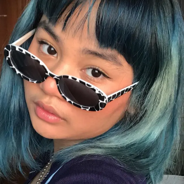 Potret Terbaru Davina Shafa Dengan Rambut Biru. (Sumber: Instagram/mimashafa)