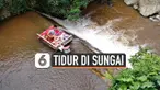 Ada-ada saja aksi seorang pemuda yang dikenal sebagai seorang seniman 'Photocrazy' dari Magelang ini. Ia dengan santainya tidur di tengah aliran sungai, lengkap menggunakan dipan kayu dan ada pula televisi.