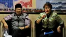 Ketua Bidang Komunikasi Publik Masyarakat Transfortasi Indonesia, Milatia Kusuma (kanan) saat Dialog Kenegaraan "Menjawab Hak Bertanya DPD RI Tentang Urgensi Perpres KA Cepat Jakarta - Bandung" di Jakarta, Rabu (4/11/2015). (Liputan6.com/Johan Tallo)