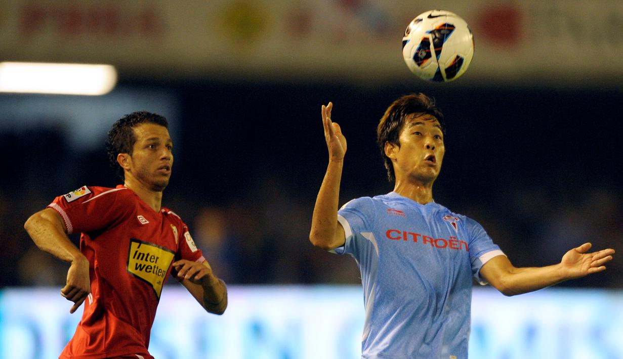 Park Chu-young, penggawa timnas Korea Selatan ini berhasil menjaringkan tiga gol dan satu assist dari 22 penampilannya bersama Celta Vigo di La Liga musim 2012-2013. (AFP/Miguel Riopa)