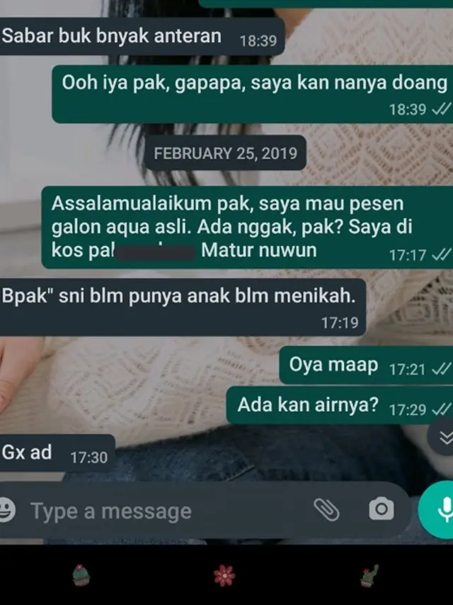 6 Chat Kocak Pembeli dan Penjual Air Galon Ini Absurd Bikin Tepuk Jidat
