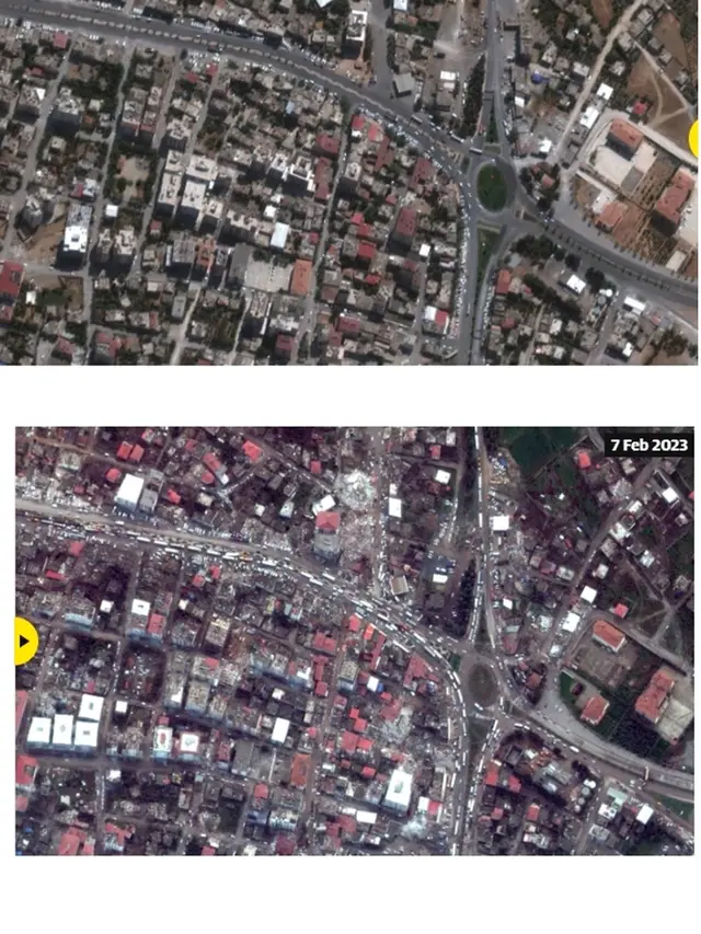 6 Potret Perbedaan Sebelum dan Setelah Gempa Turki, Bikin Miris