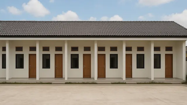 Inspirasi Model Rumah Kos 10 kamar yang Indah Meski Sederhana/via AI