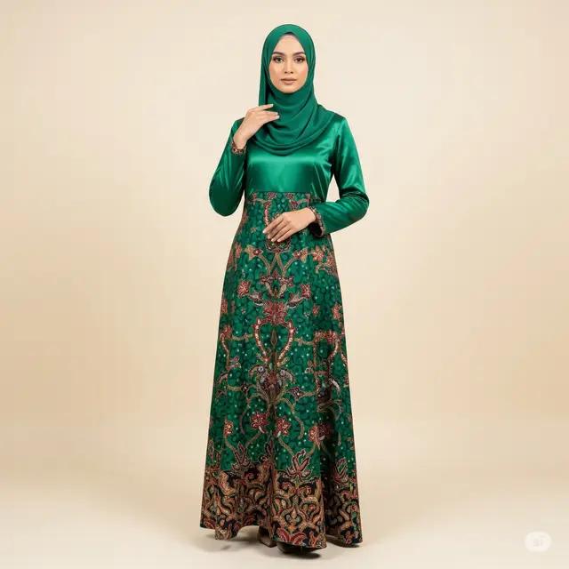 14 Model Gamis Batik Untuk Pesta Pernikahan Terbaru 2025, Elegan dan Menawan!