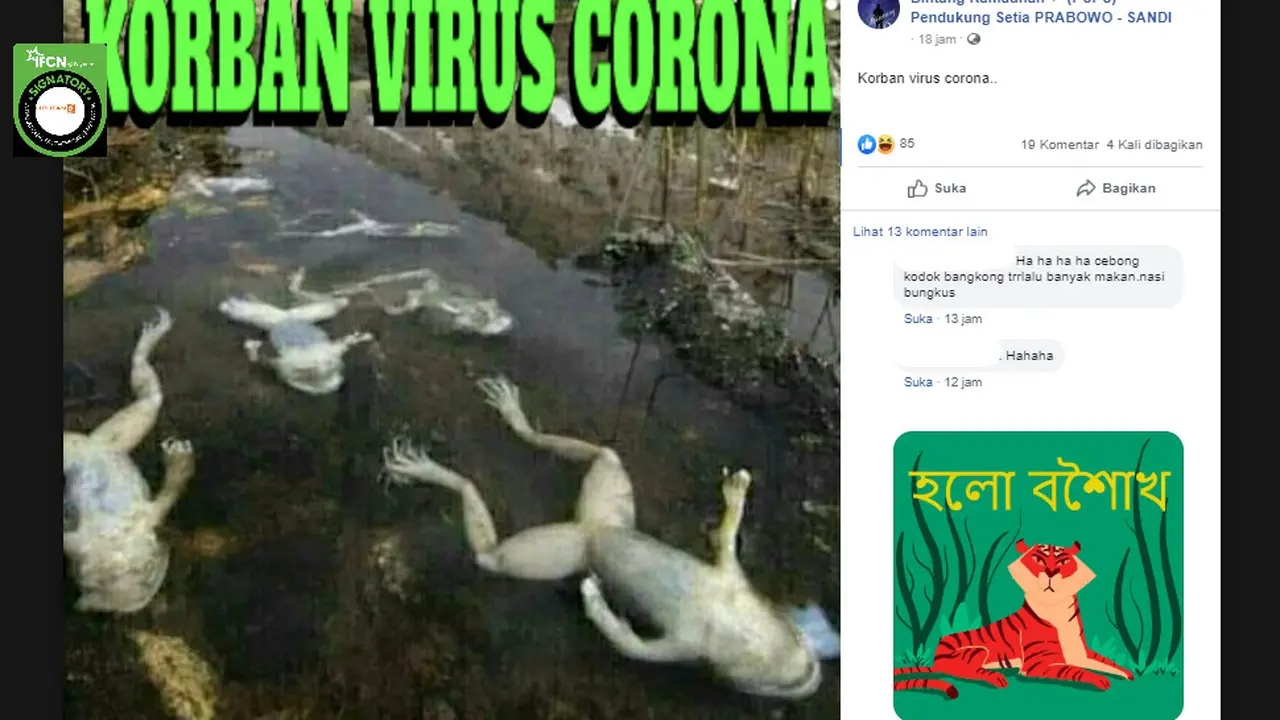 Klaim Foto Katak Mati Korban COVID-19