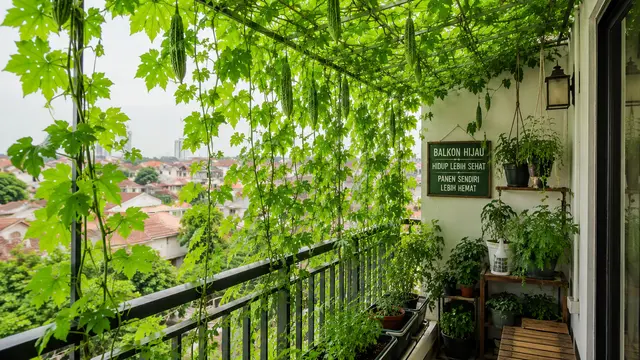 Kebun Pare Mini di Balkon Rumah