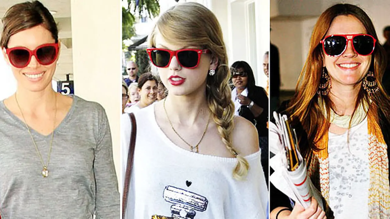 Jessica Biel, Taylor Swift, Drew Barrymore (c) celebritysunglasseswatcher